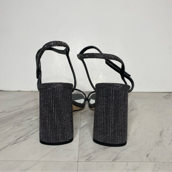 Badgley Mischka Rebekah Metallic Block Heel Sandal 13 - Picture 3 of 14